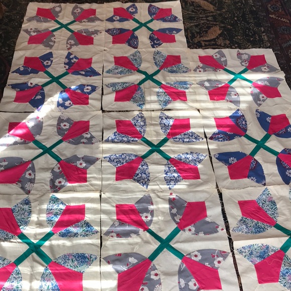 Hand Crafted Art Vintage Quilt Squares Poshmark